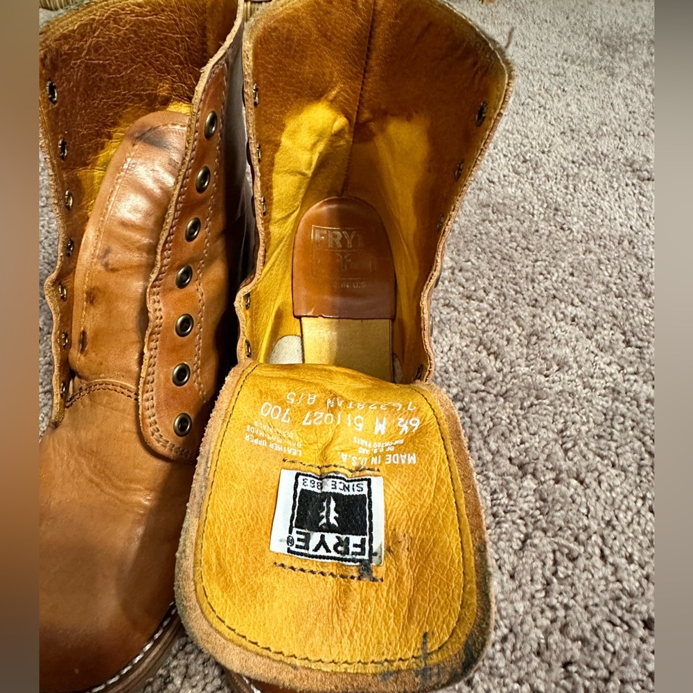 Frye Sabrina leather lace up ankle boot 6.5 - Picture 4 of 16